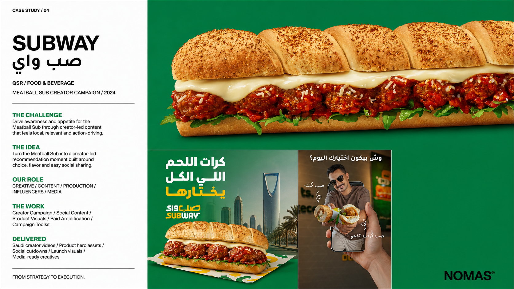 Subway Meatball Sub creator campaign case study by NOMAS